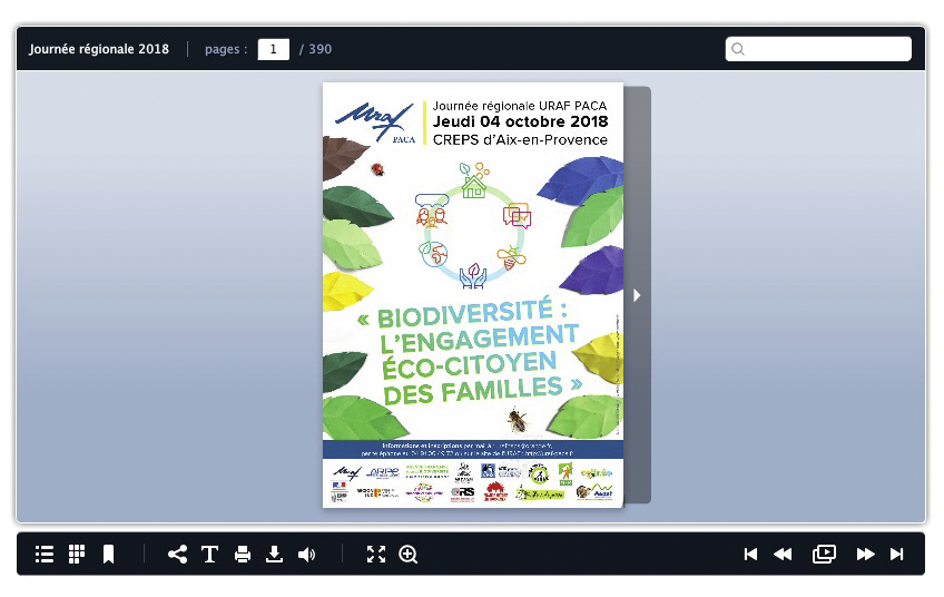 Actes journée régionale URAF du 04/10/2018 "Biodiversité, l'engagement écocitoyen des familles"